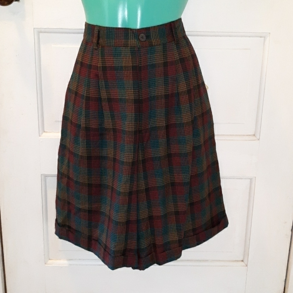 Vintage high rise mom jeans shorts pleated